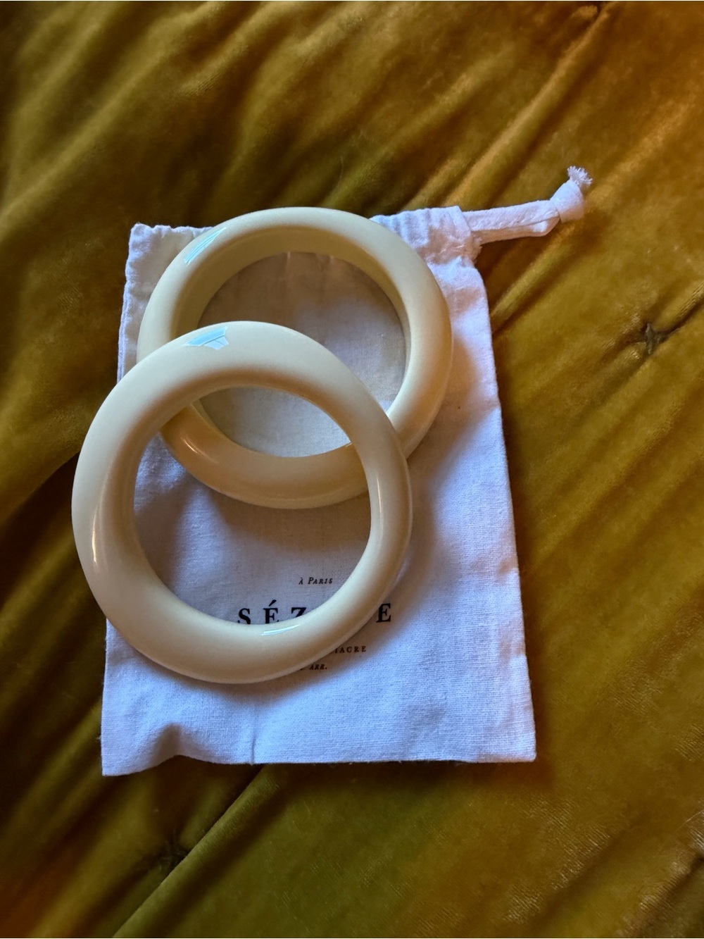 Sézane butter yellow Resin Bangle Bracelets